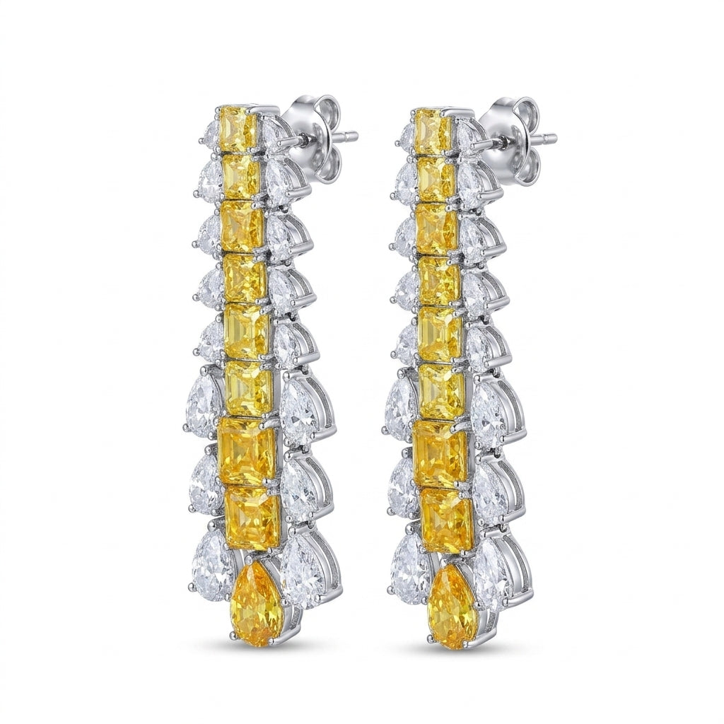 Aurora Glow Dangle Earrings - Enhanced Studio Photo
