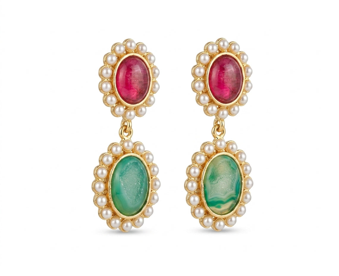 Brass Sofi earrings Gold - Enhanced Studio Photo
