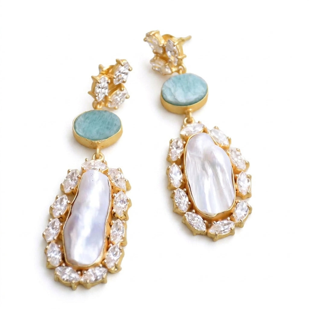Amazonite Royale Baroque Set - Enhanced Studio Photo