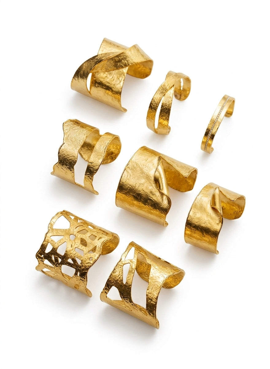 Brass Luna Bracelet Gold - Enhanced Studio Photo