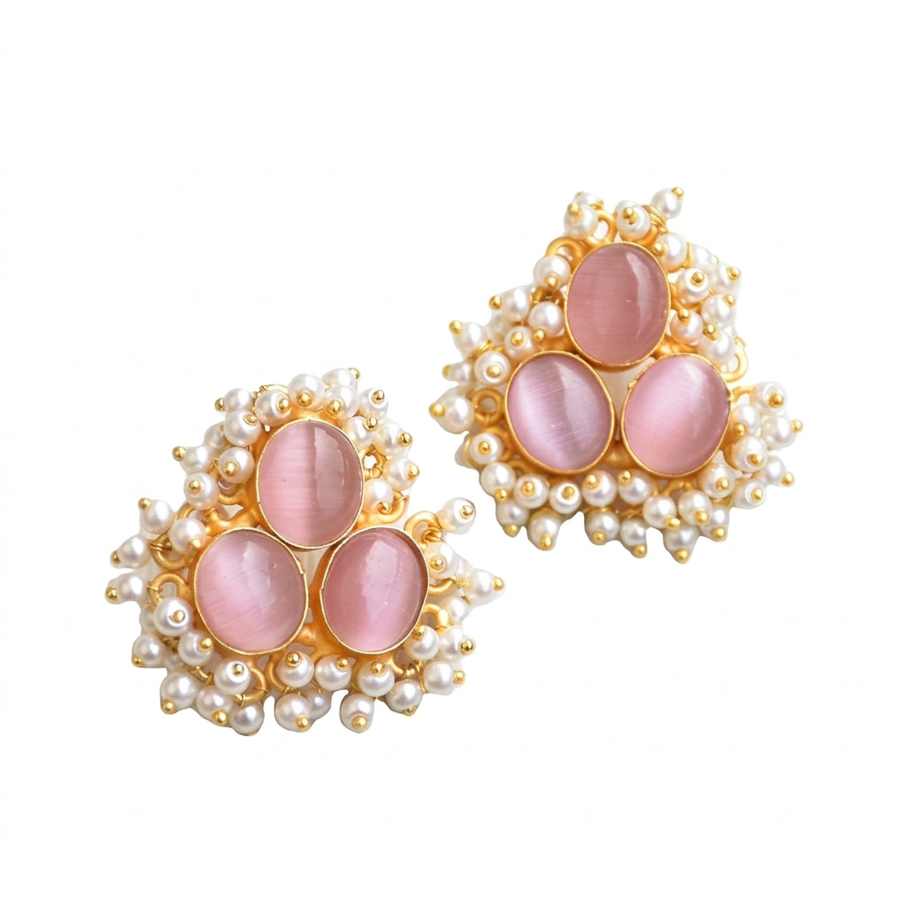 Roselle Bloom Earrings - Enhanced Studio Photo