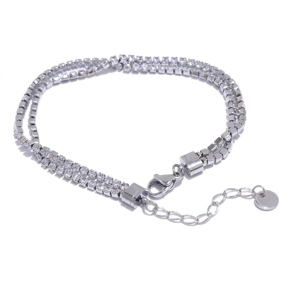 Elysian Layers Cubic Zirconia Bracelet - Enhanced Studio Photo