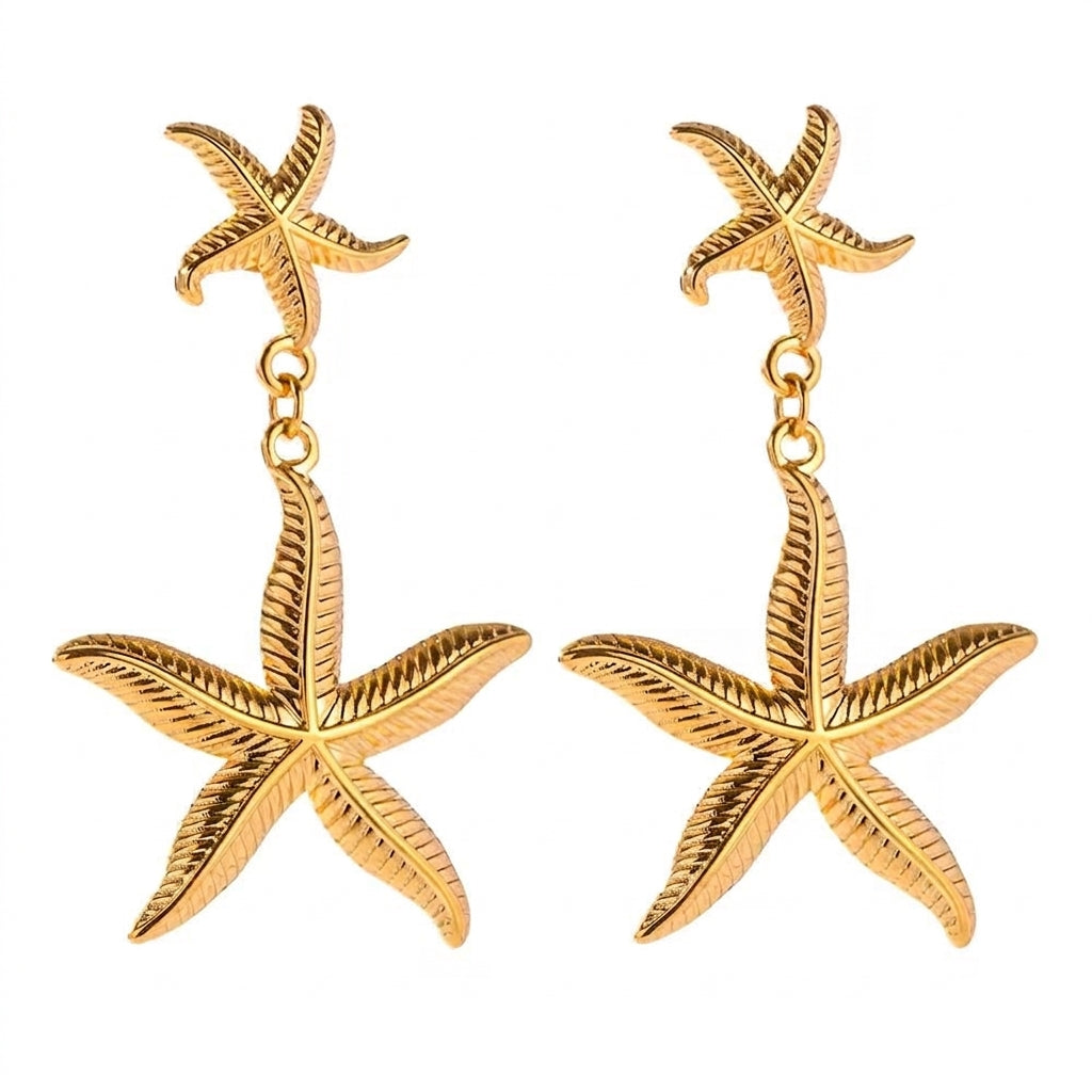 Solmare Star Drops Earrings - Enhanced Studio Photo