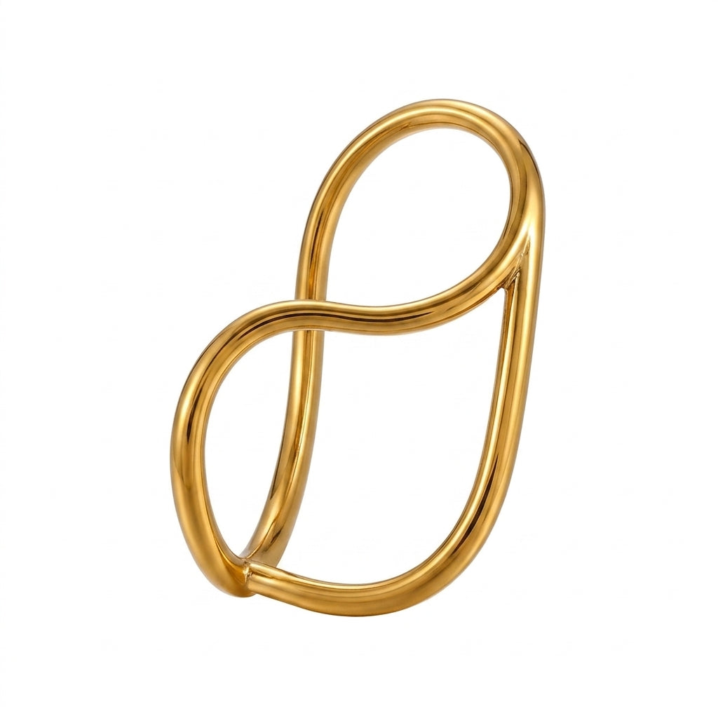 Serene Curve Double Finger Ring - Enhanced Studio Photo