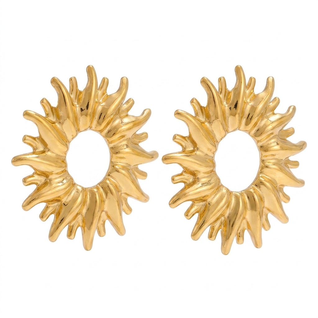 Luna Luxe Stud Earrings - Enhanced Studio Photo