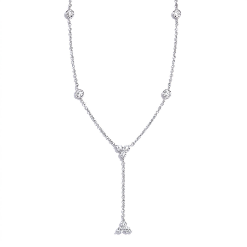 Lustrous Elegance Y Necklace - Enhanced Studio Photo