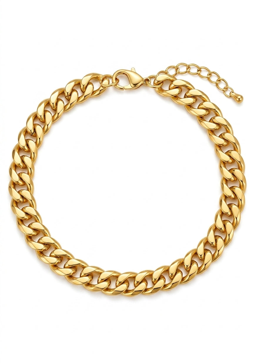 Kim 18K Gold Plated Chain Bracelet 17cm - Enhanced Studio Photo