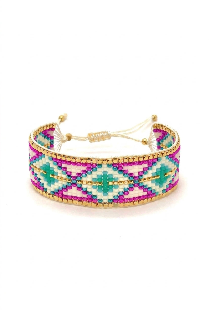 Fresh Japanese Miyuki Bracelet Green - Enhanced Studio Photo