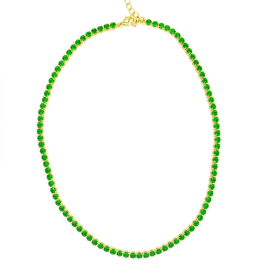 Didi Tennis Choker Emerald Green - Enhanced Studio Photo