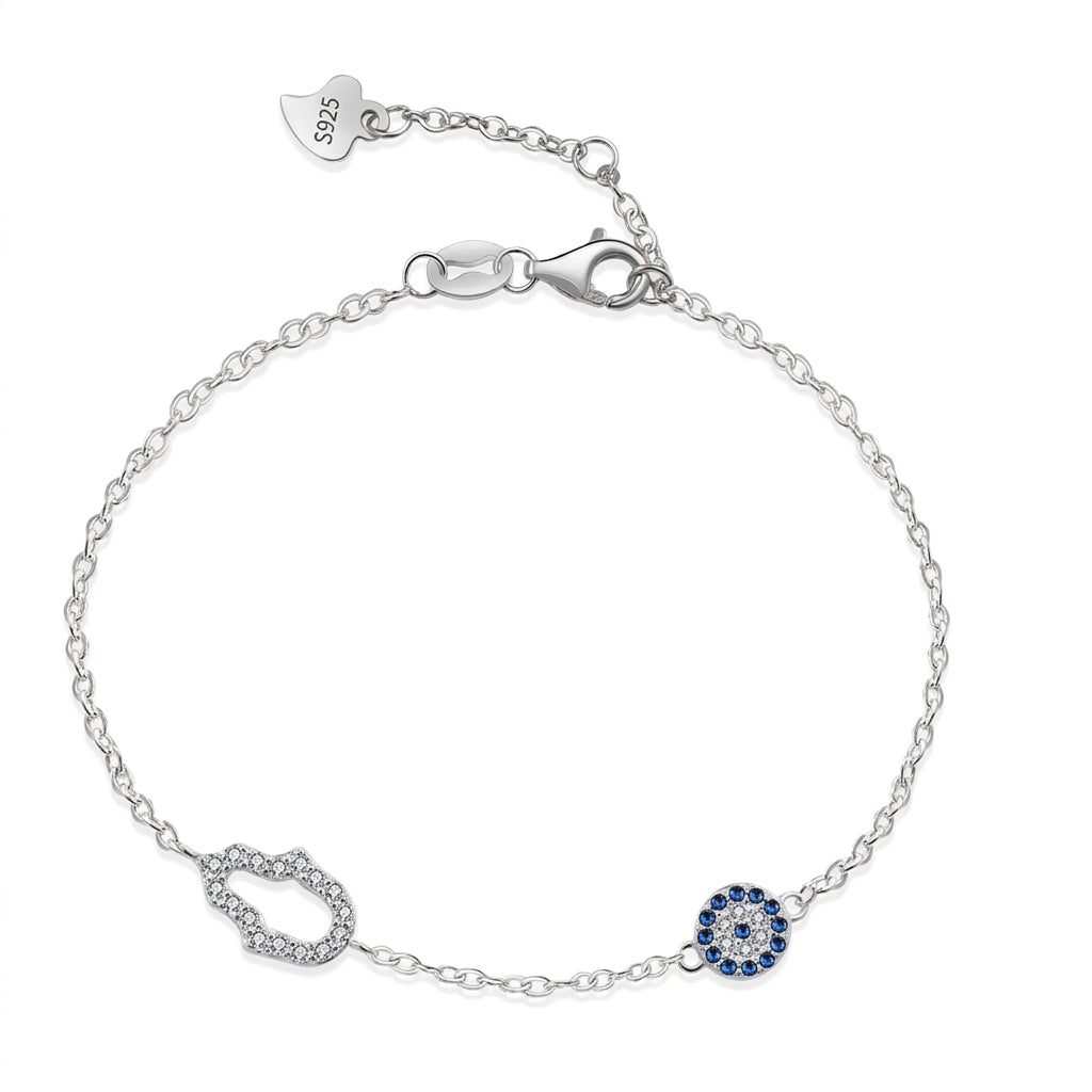 Divine Duo Silver 925 Bracelet - Enhanced Studio Photo