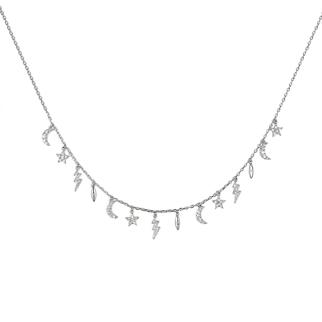 Celestia Charms Silver 925 Necklace - Enhanced Studio Photo