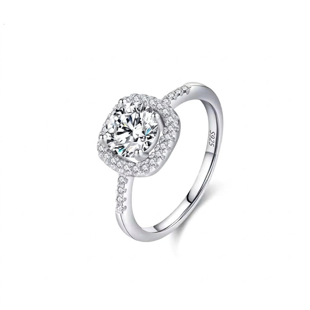 Stellar Cut Sterling Silver 925 Ring - Enhanced Studio Photo