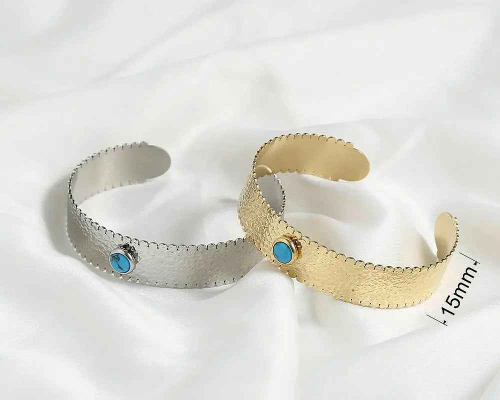 Gypsy Cuff with 1 Turquoise stone