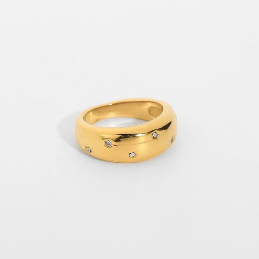 Stellar Spark Gold Ring