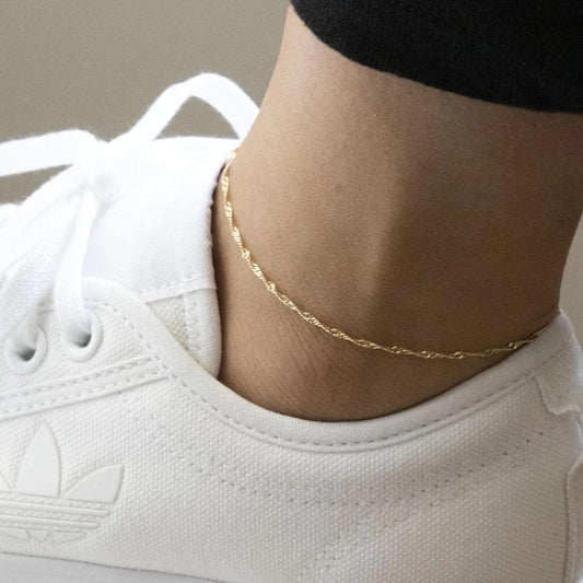 Twisted Minimalist Anklet