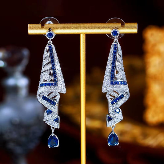 Royal Azure Cascade Earrings