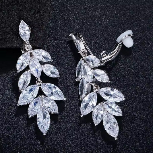 Ever Bliss Leaf Clip-On Earrings