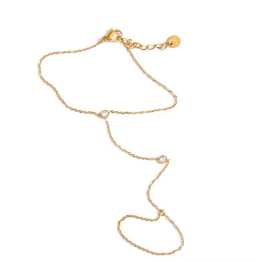 Dainty Zirconia Hand Chain
