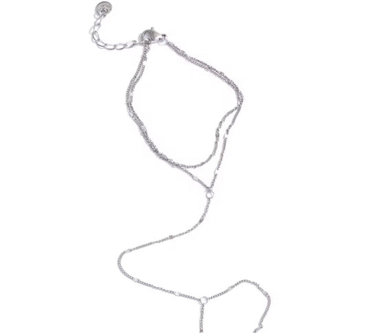 Dainty two layers Hand Chain
