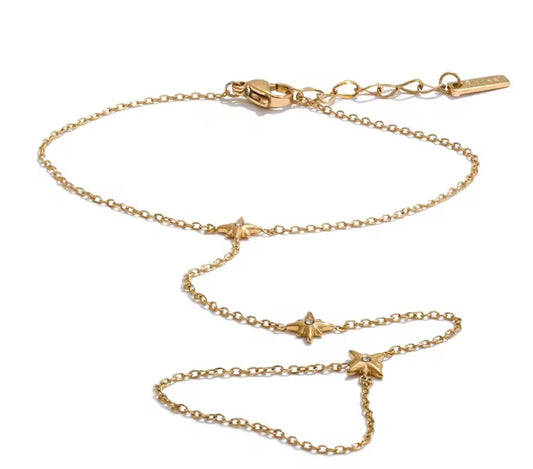 Dainty Multiple Zirconia Stars Hand Chain
