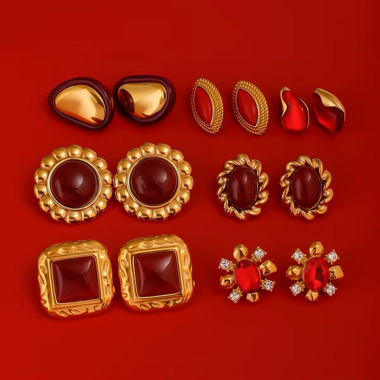 Royal Rouge Drop Earrings