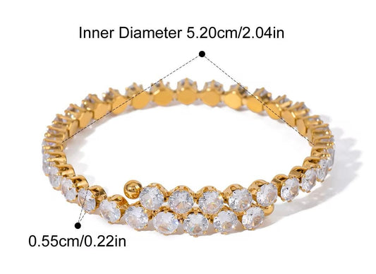 Celeste Zircon Bangle Bracelet