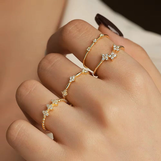 Lucky Charm Adjustable Silver 925 Ring