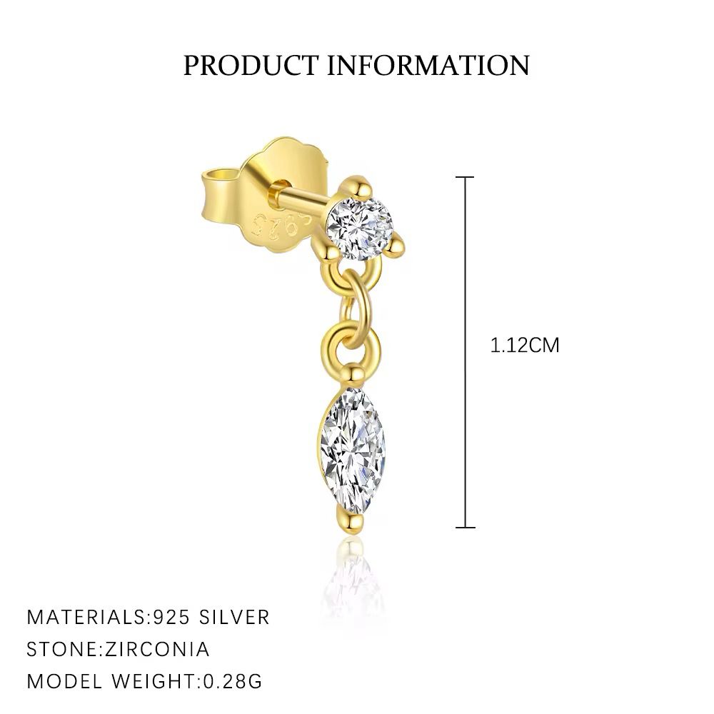 Ethereal Glow Dangle Silver 925 Piercing