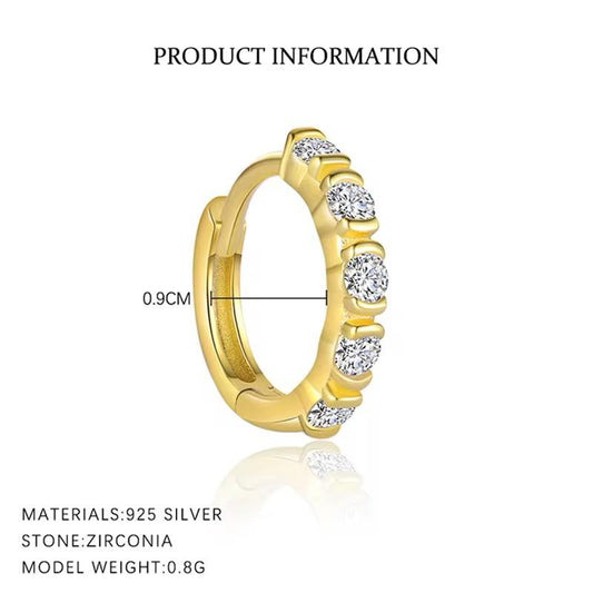 Luminous Grace Hoop Silver 925 Piercing
