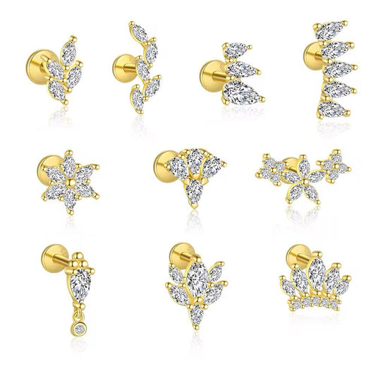 Celestial Glow Zircon Silver 925 Piercing