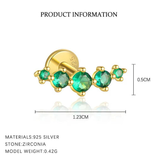 Emerald Radiance Silver 925 Piercing