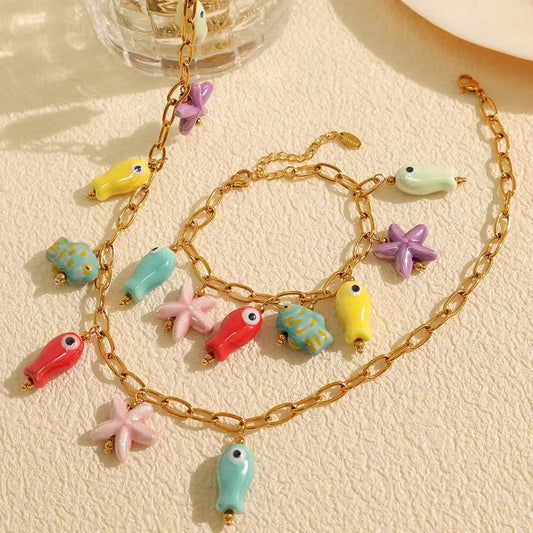 Maréa Glass Charm Necklace