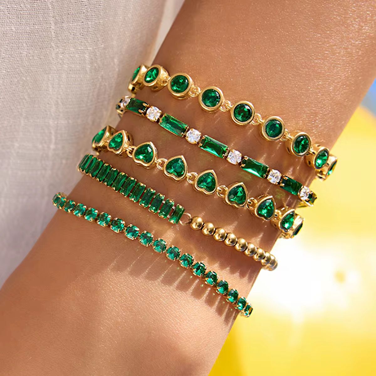 Verde Luxe Tennis Bracelet