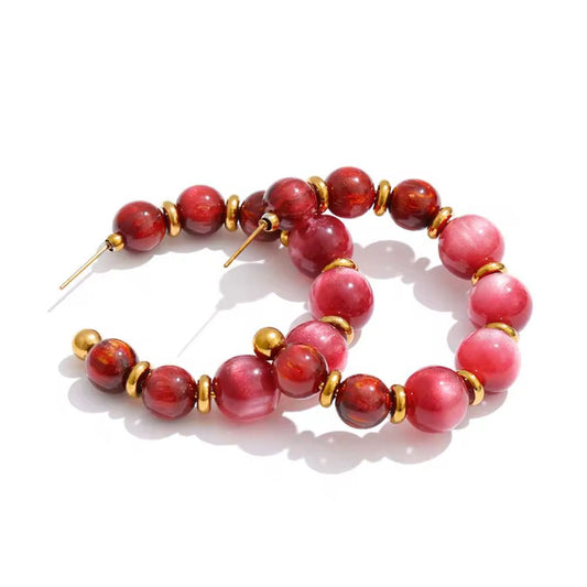 Golden Spectrum Hoops Earrings