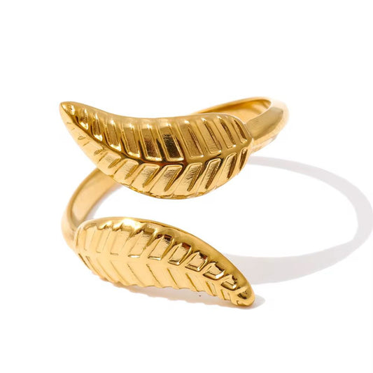 Golden Leaf Ring