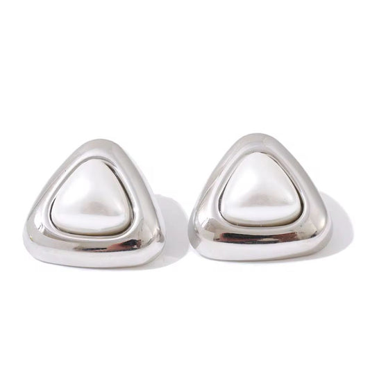 Pearl Crest Studs Earrings