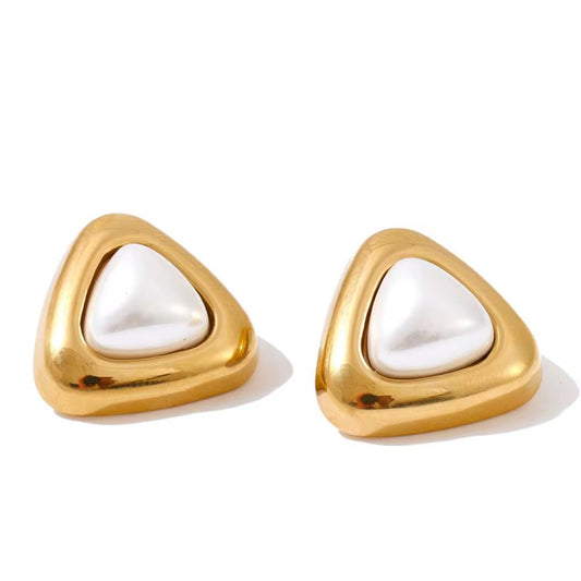 Pearl Crest Studs Earrings