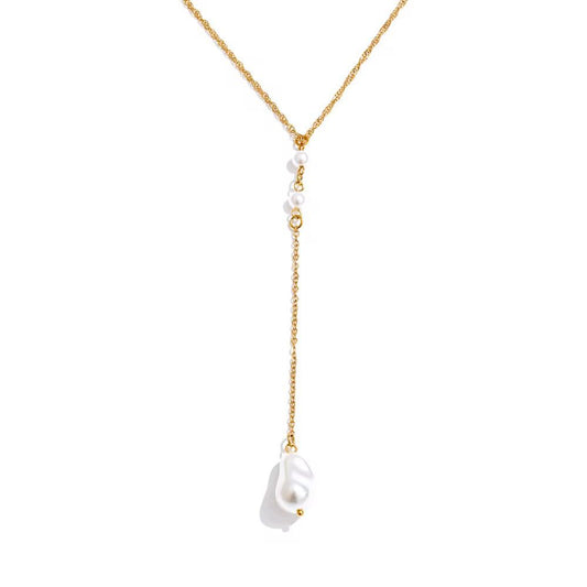 Lustre Drop Pearl Necklace