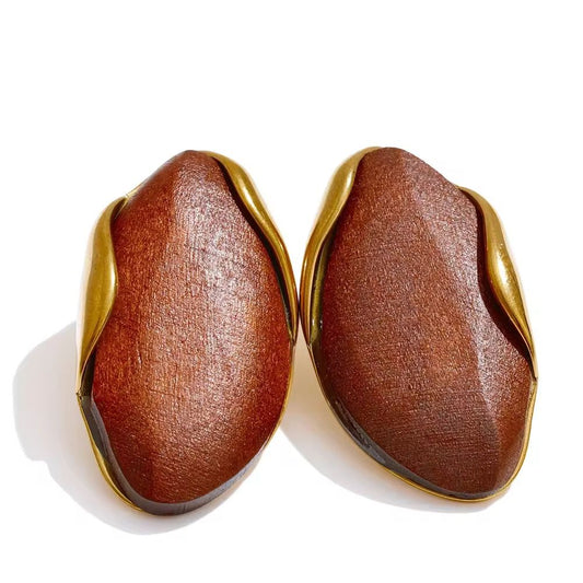 Amber Frame Studs Earrings