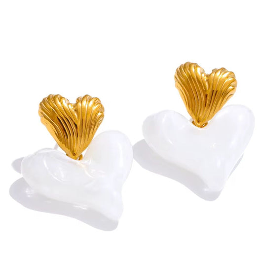 Golden Heartbeat Earrings