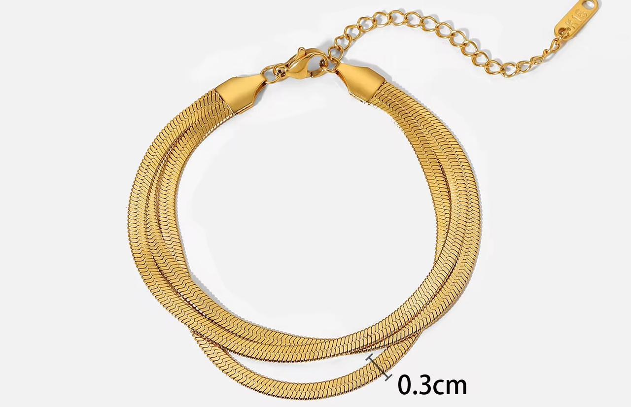 Golden Flow Herringbone bracelet