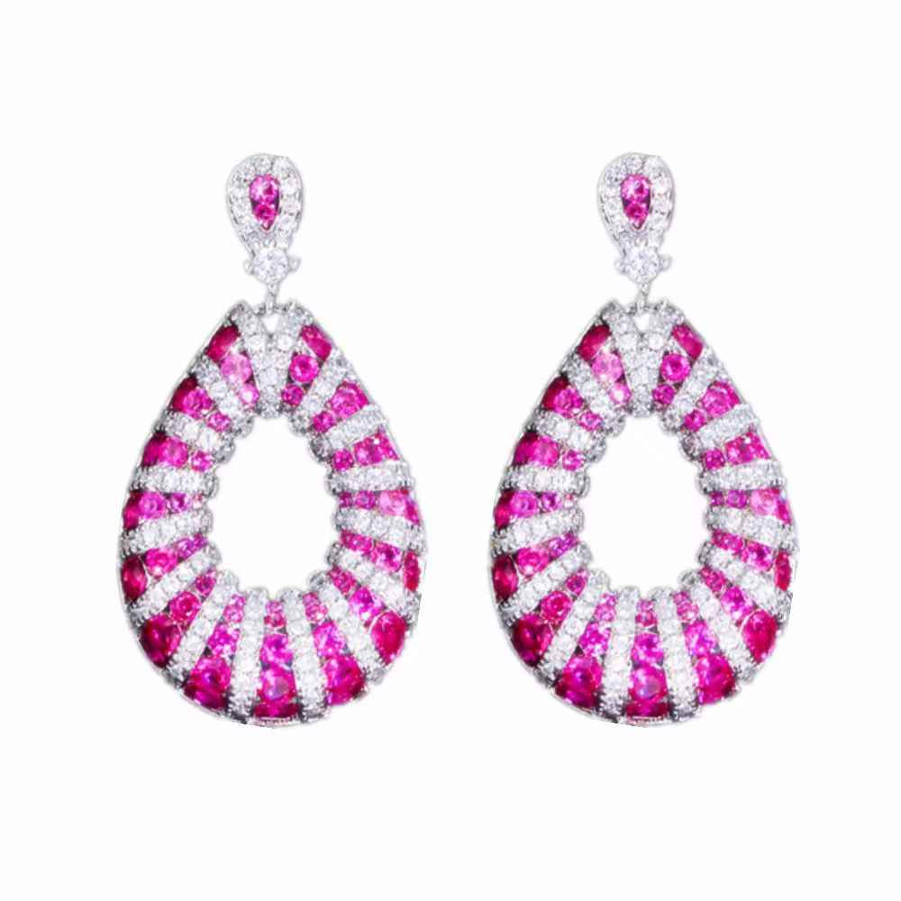 Fuchsia Dew Drop Earrings
