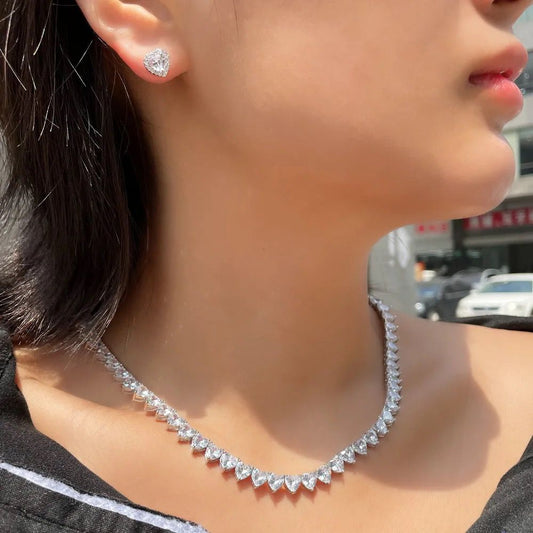 Heartfelt Radiance Tennis Necklace