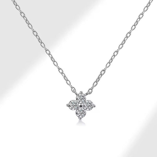 Blossom Glow Flower Silver 925 Necklace