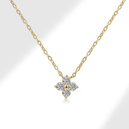 Blossom Glow Flower Silver 925 Necklace