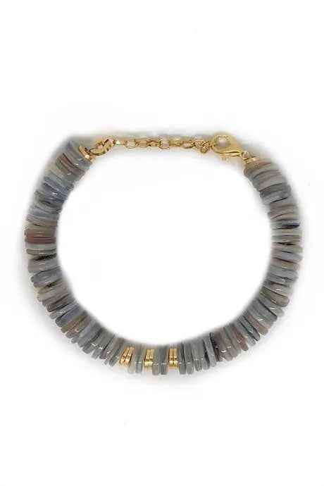 Stone Bold Mother of Pearl Bracelet