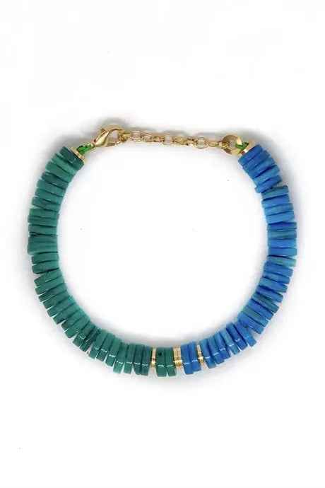 Emerald Mother of Pearl Bracelet