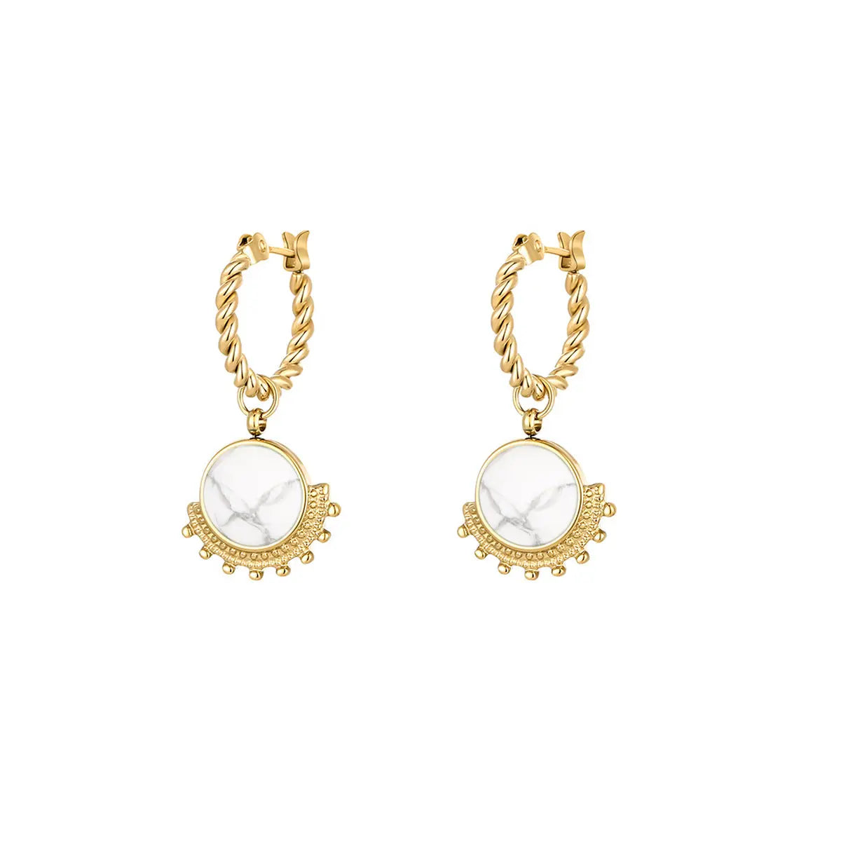 Pendant Natural Stone Earring - Lady D World