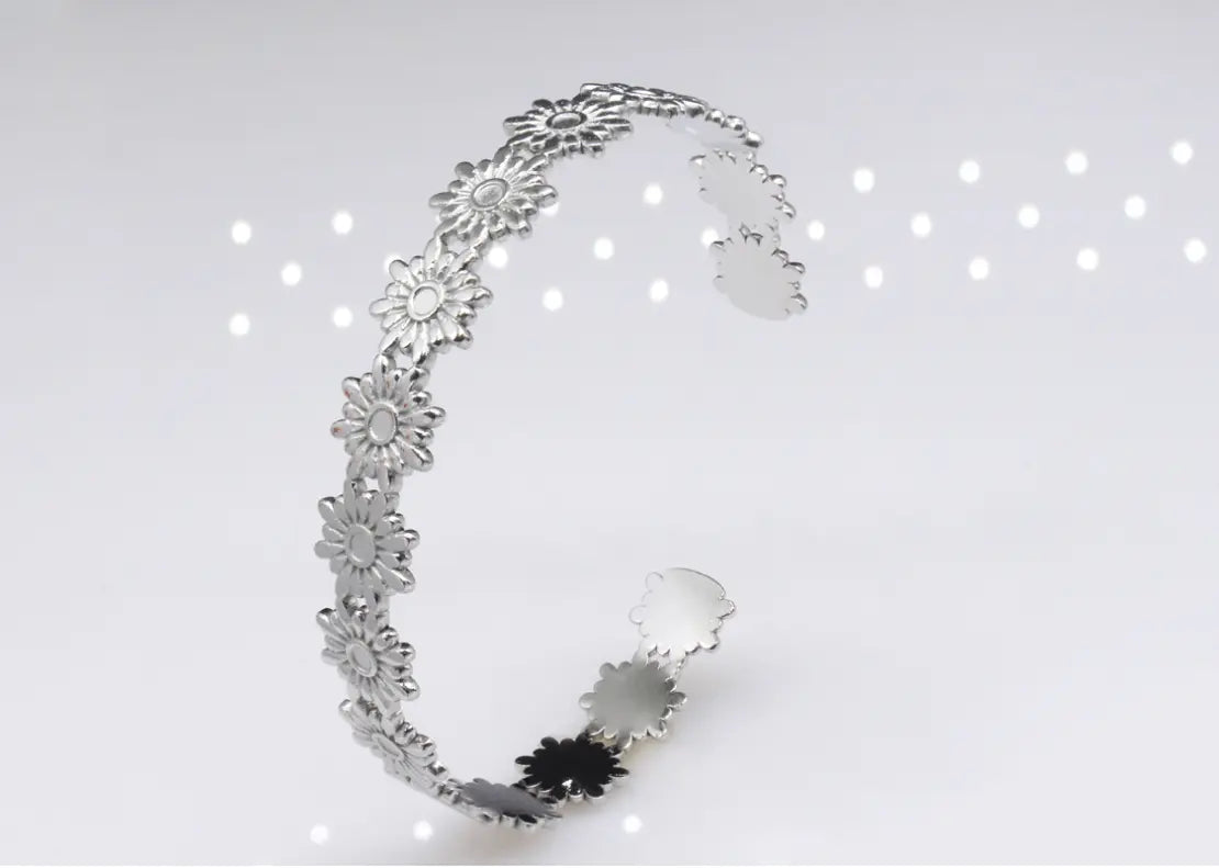 Sun All The Way Stainless Steel Cuff Bracelet - Lady D World