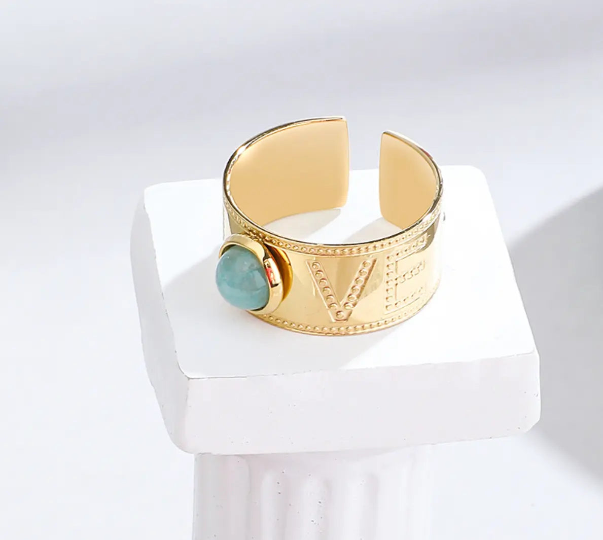 Love Ring With Stone - Lady D World